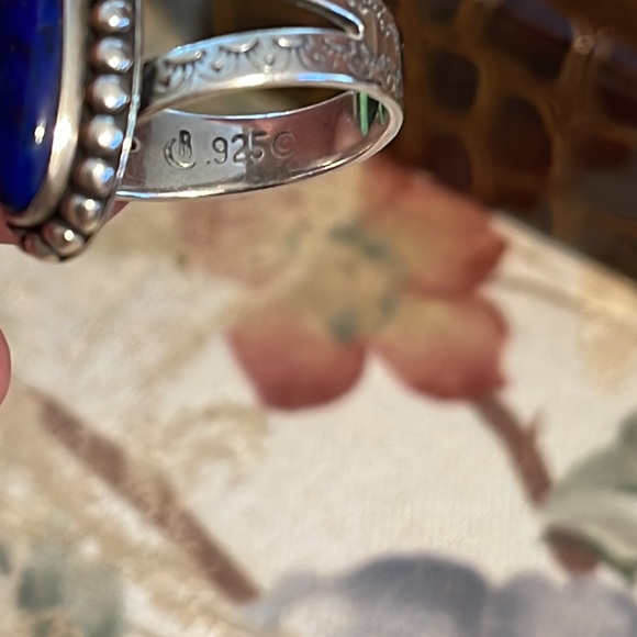 Hallmarked 925 Lapiz Ring vintage - Picture 8 of 11